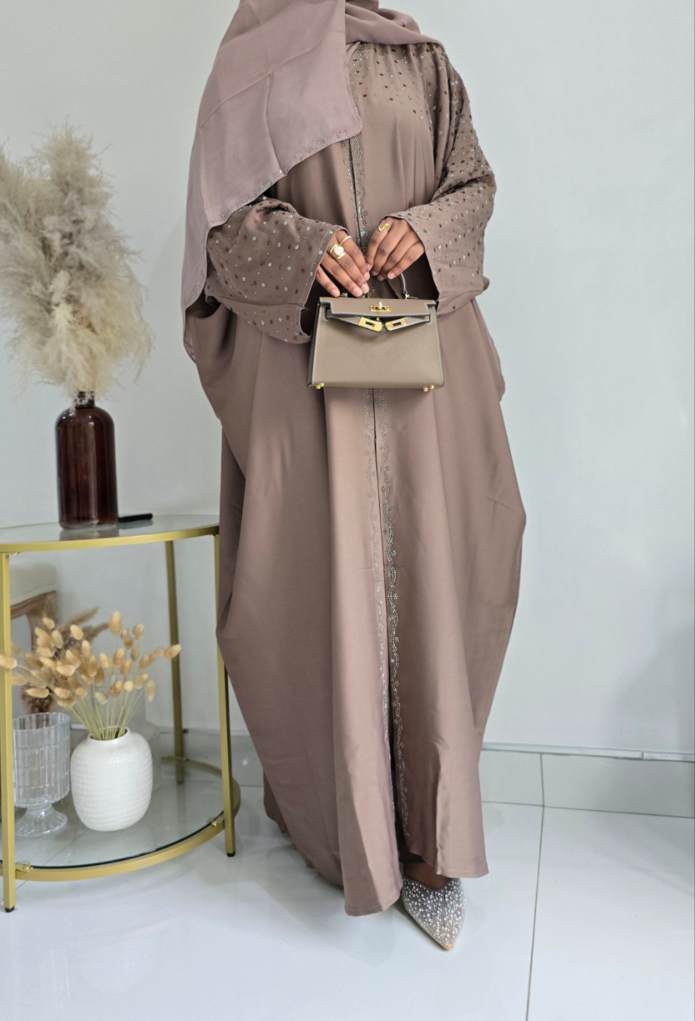 Farasa Batwings Abaya with Scarf