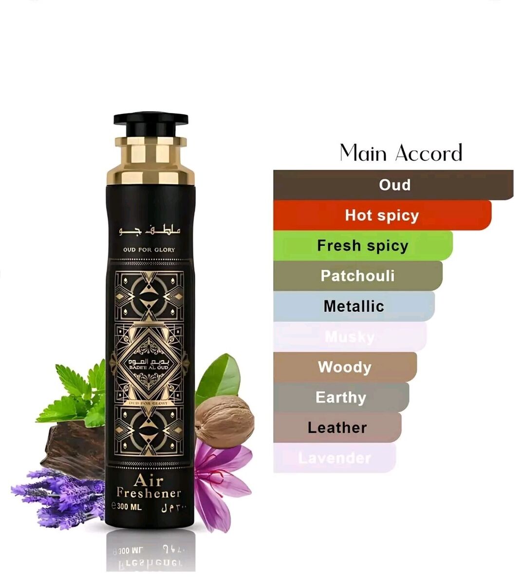 Lattafa Bade’e Al Oud (Oud for Glory) Air Freshener 300ml – Luxury Room & Car Spray