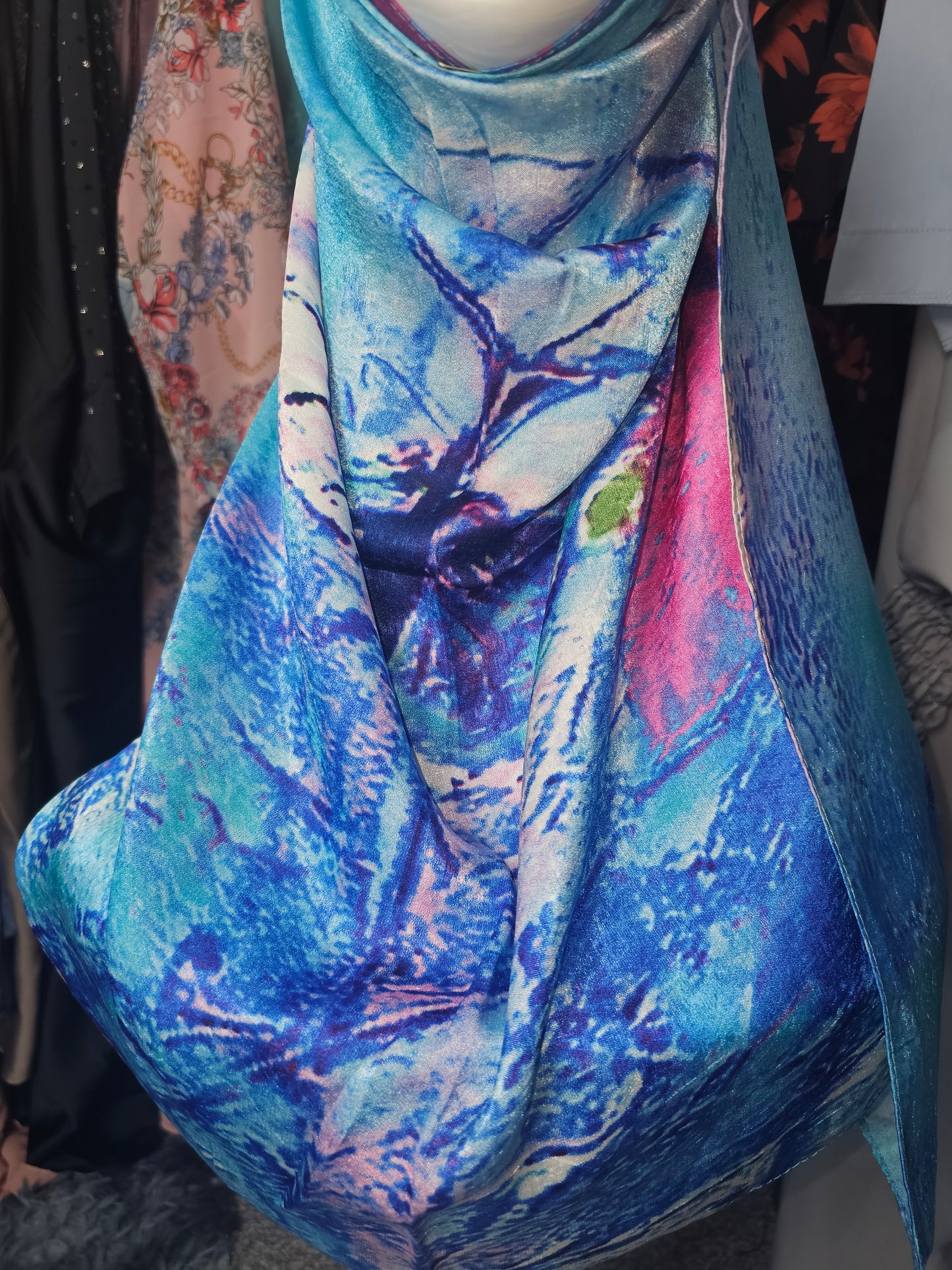Water Print Silk Scarves