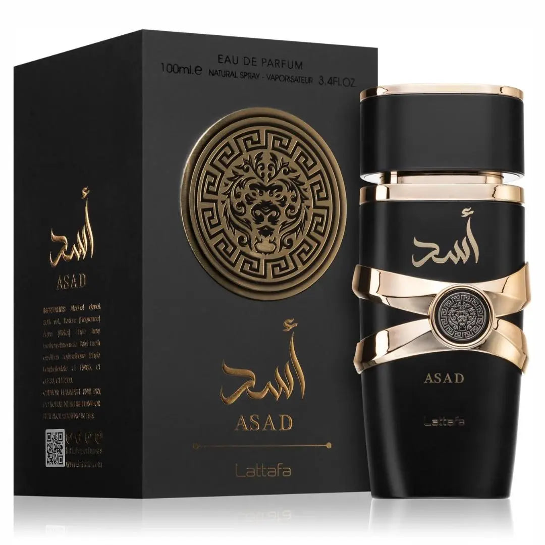 Lattafa Asad Perfume For Men Eau De Parfum 100ml - Long Lasting Luxury Arabian Fragrance with Vanilla Amber & Sandalwood Notes - Exquisite Blend for Gifts