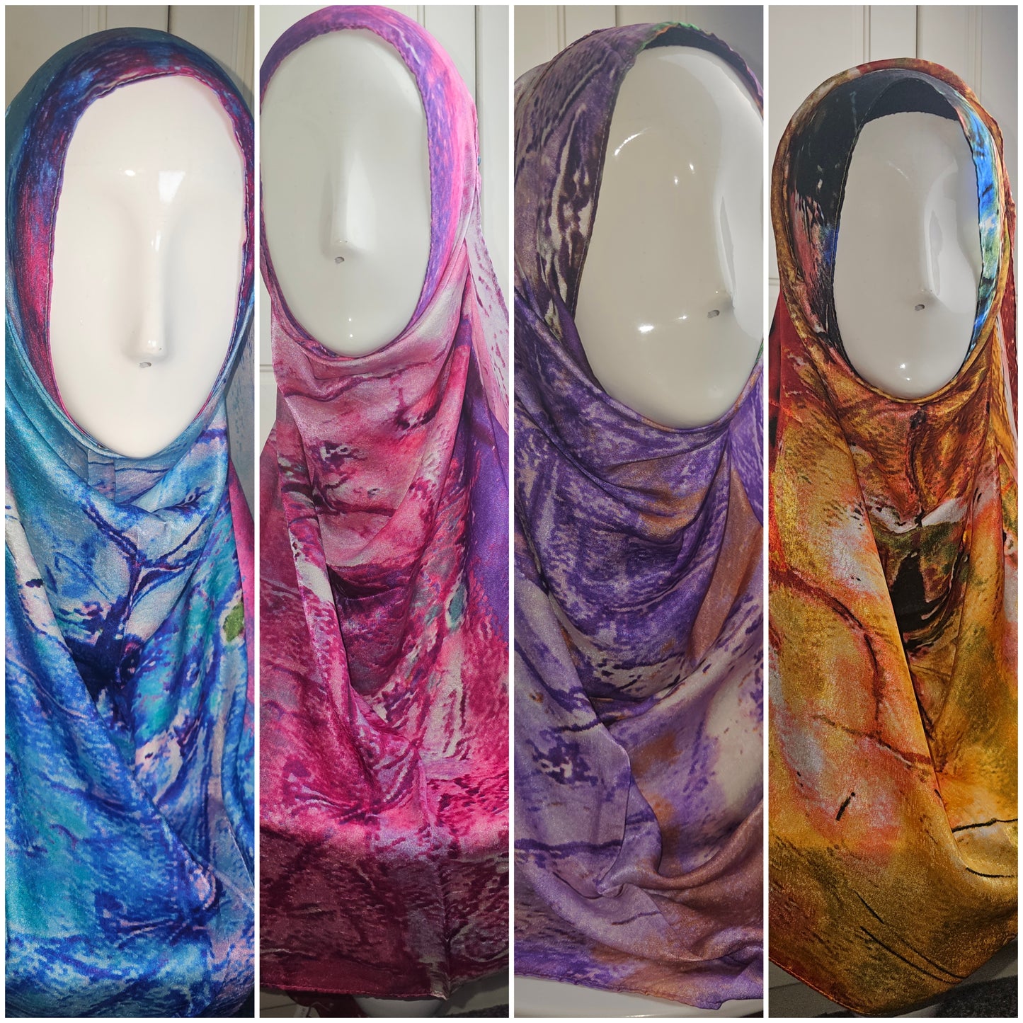 Water Print Silk Scarves