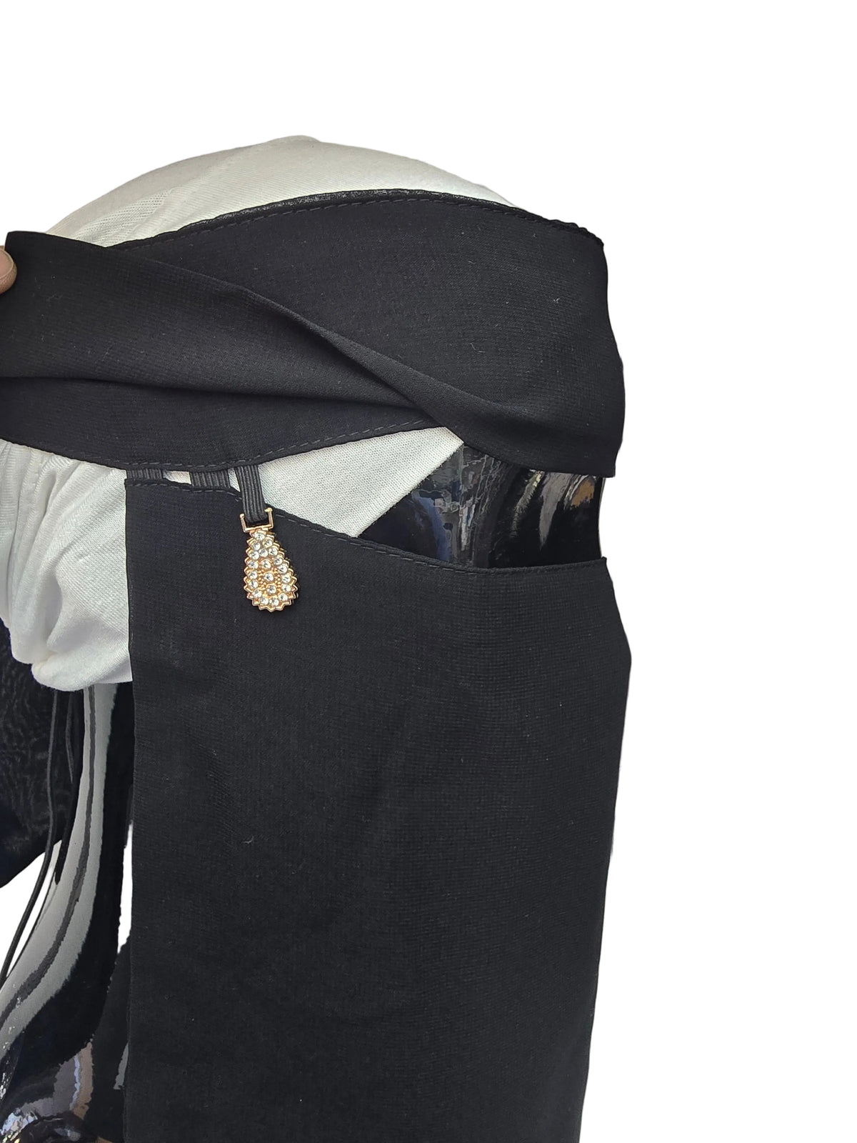 Saudi Traditional Niqab With Charm - Traditional Muslim Women's Face Covering