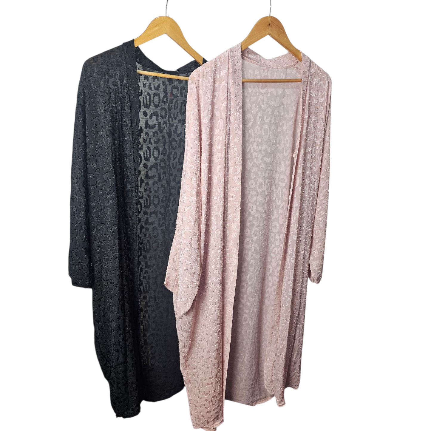 Chiffon Leopard Print Kimono