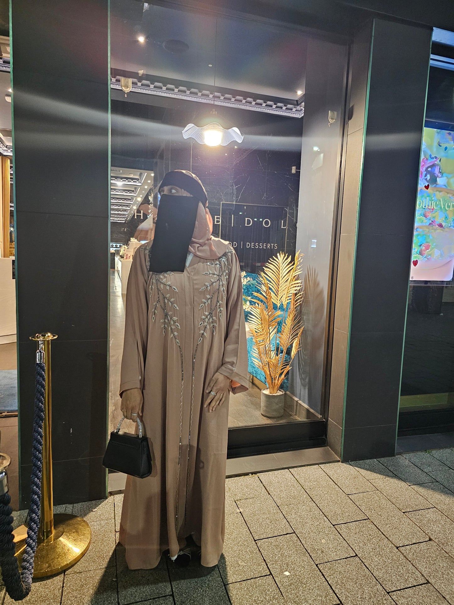 New Fatiisa Amal Buttons Abaya with Scarf and Belt