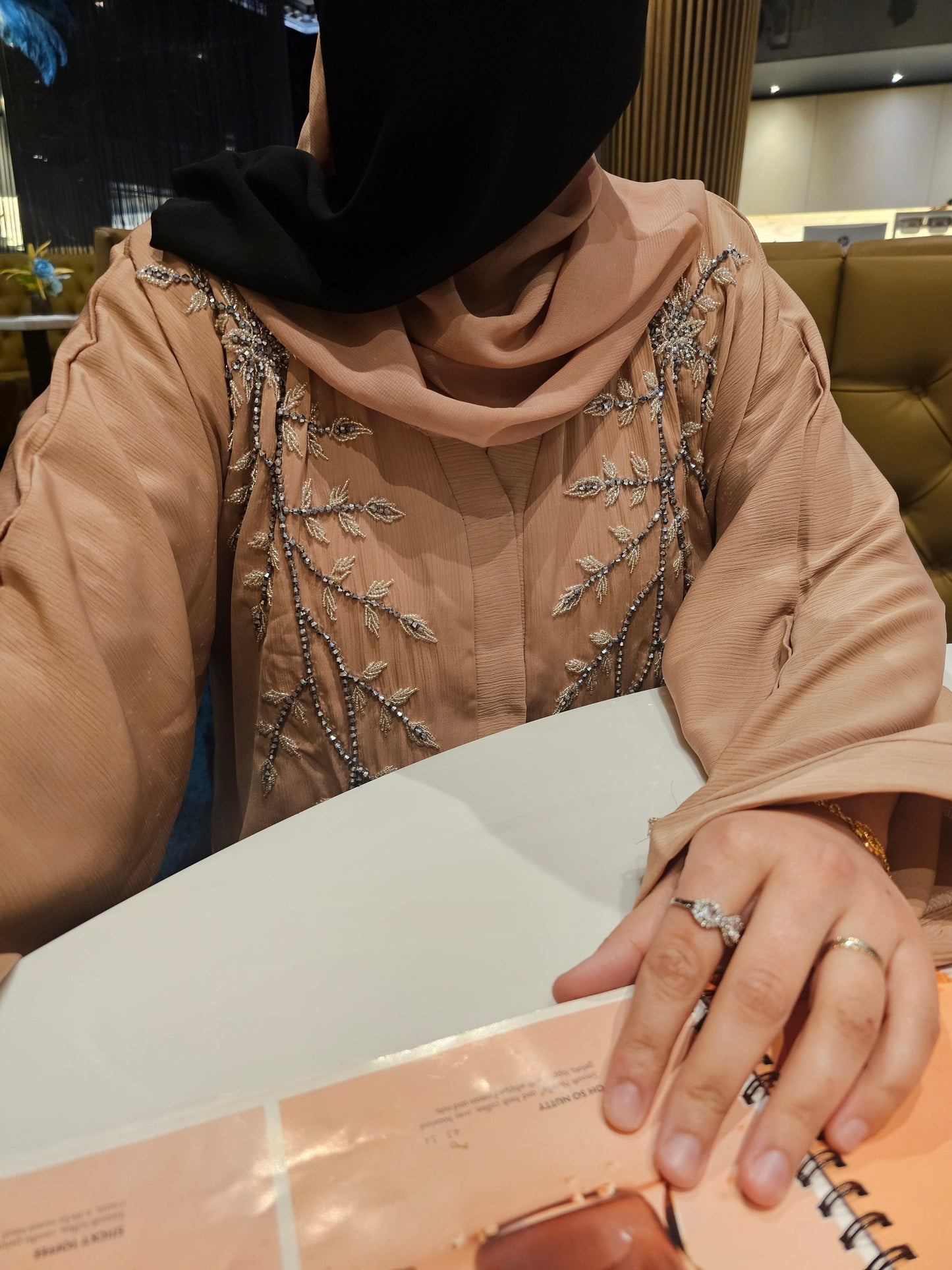 New Fatiisa Amal Buttons Abaya with Scarf and Belt