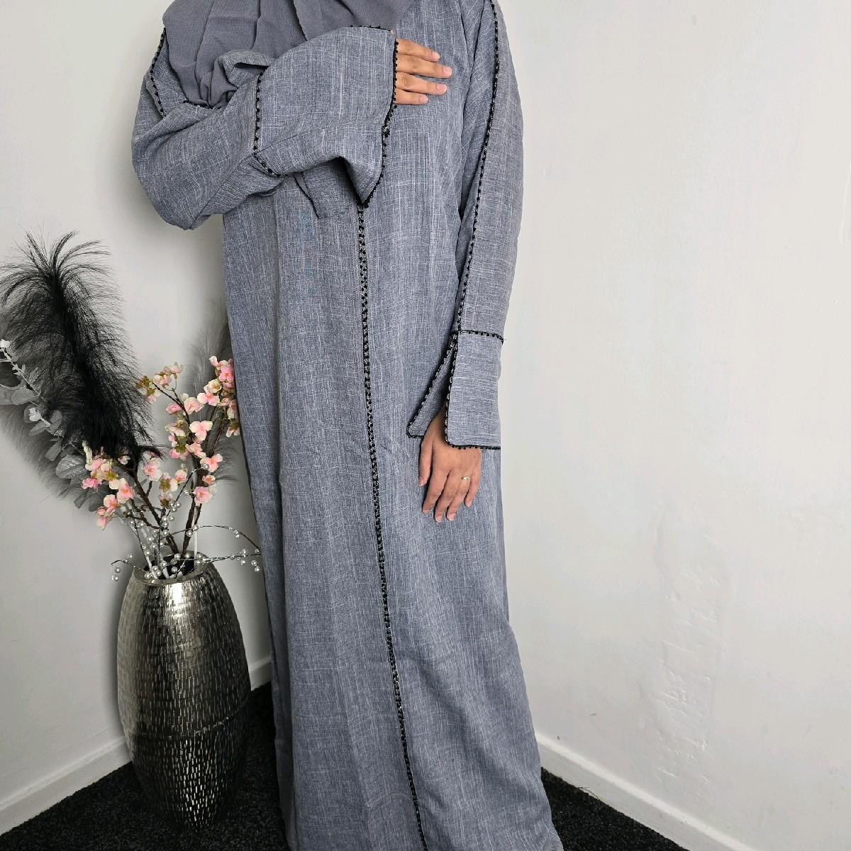 Fatiisa's Winter Closed Linen Abayas Size From 50-58