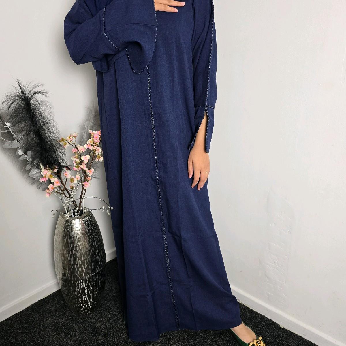 Fatiisa's Winter Closed Linen Abayas Size From 50-58