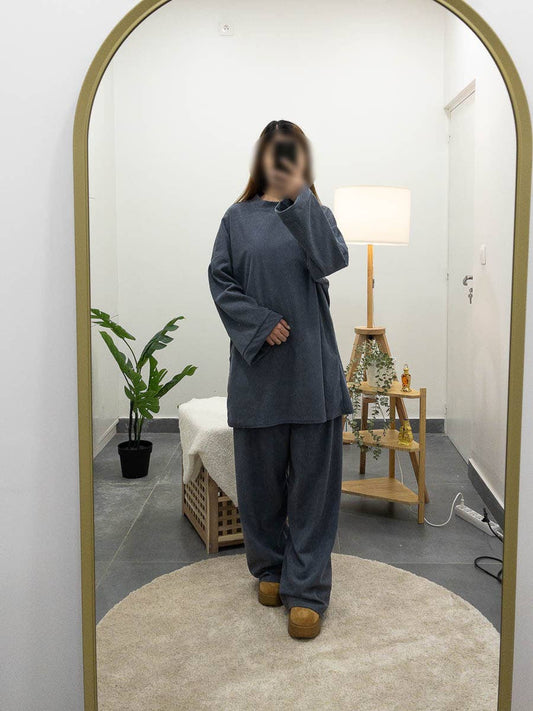 cord set for winter Ribbed material