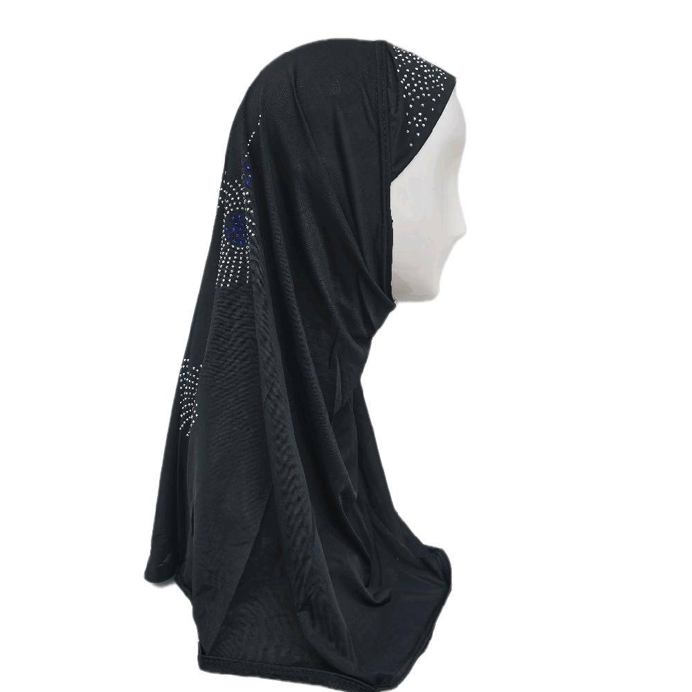 Children’s Slip-On Jersey Hijab with Sparkling Bead Work