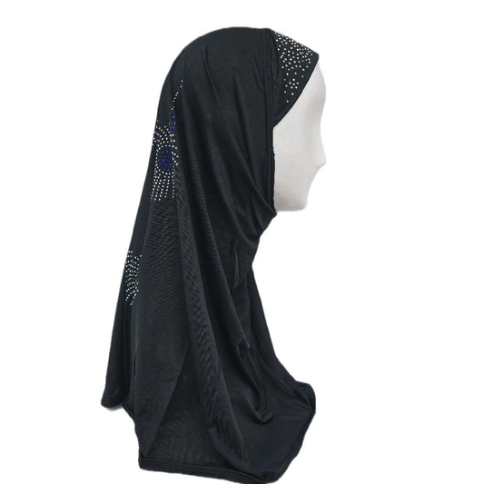 Children’s Slip-On Jersey Hijab with Sparkling Bead Work