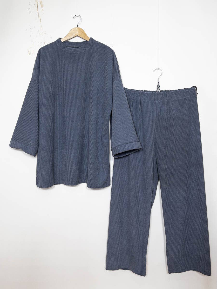 cord set for winter Ribbed material