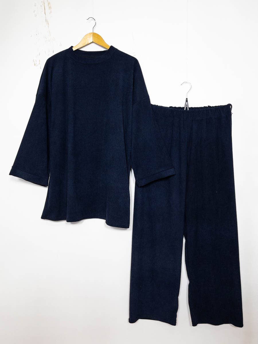 cord set for winter Ribbed material