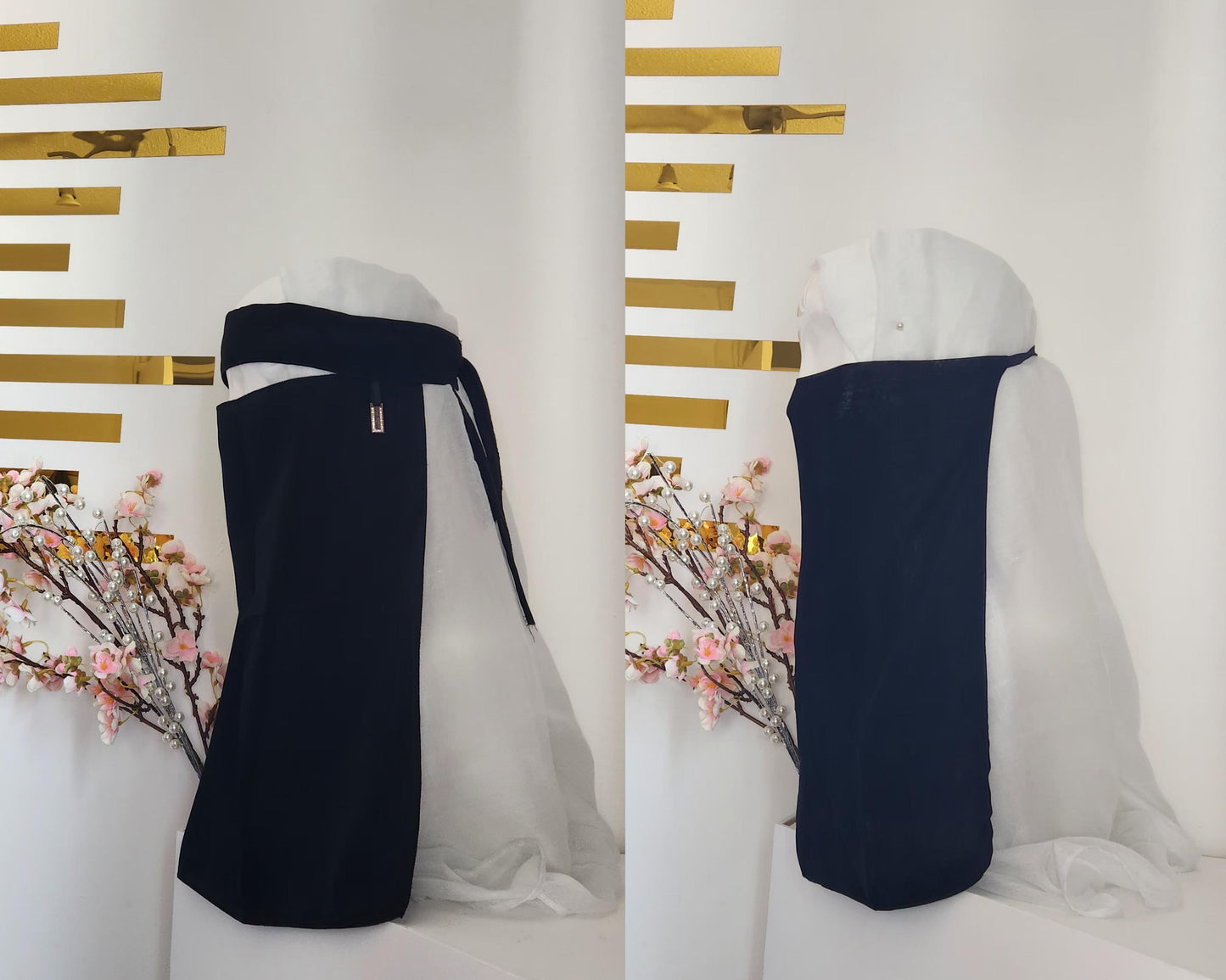 Modest Half Niqab – 1 Layer, Chic Charm Detail