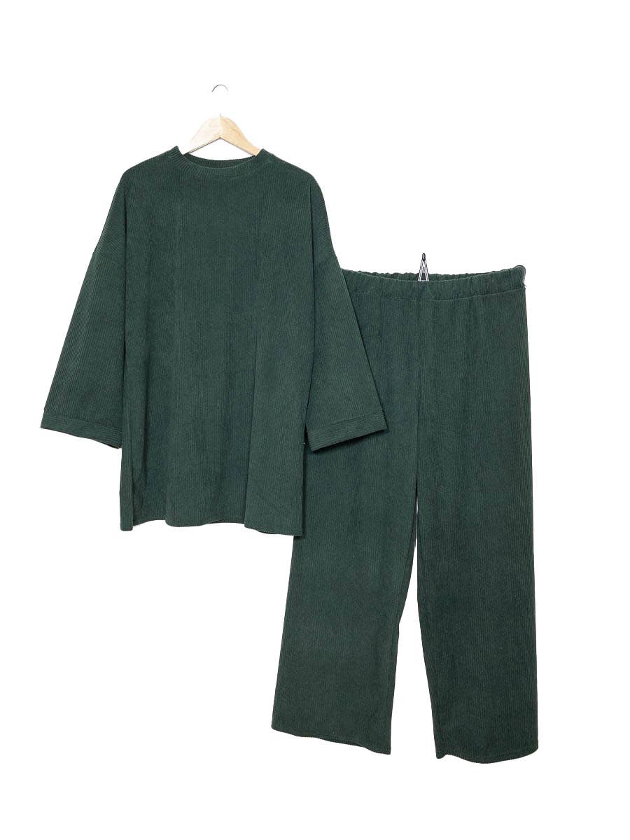 cord set for winter Ribbed material