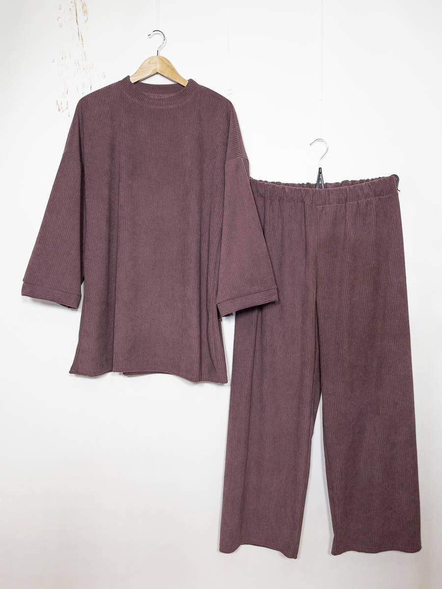 cord set for winter Ribbed material