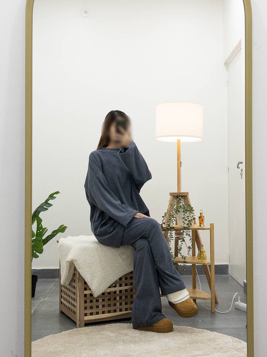 cord set for winter Ribbed material