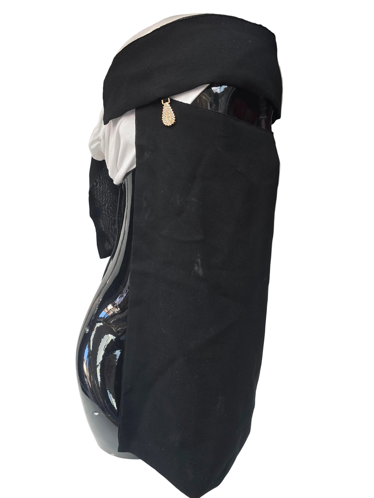 Saudi Traditional Niqab With Charm - Traditional Muslim Women's Face Covering