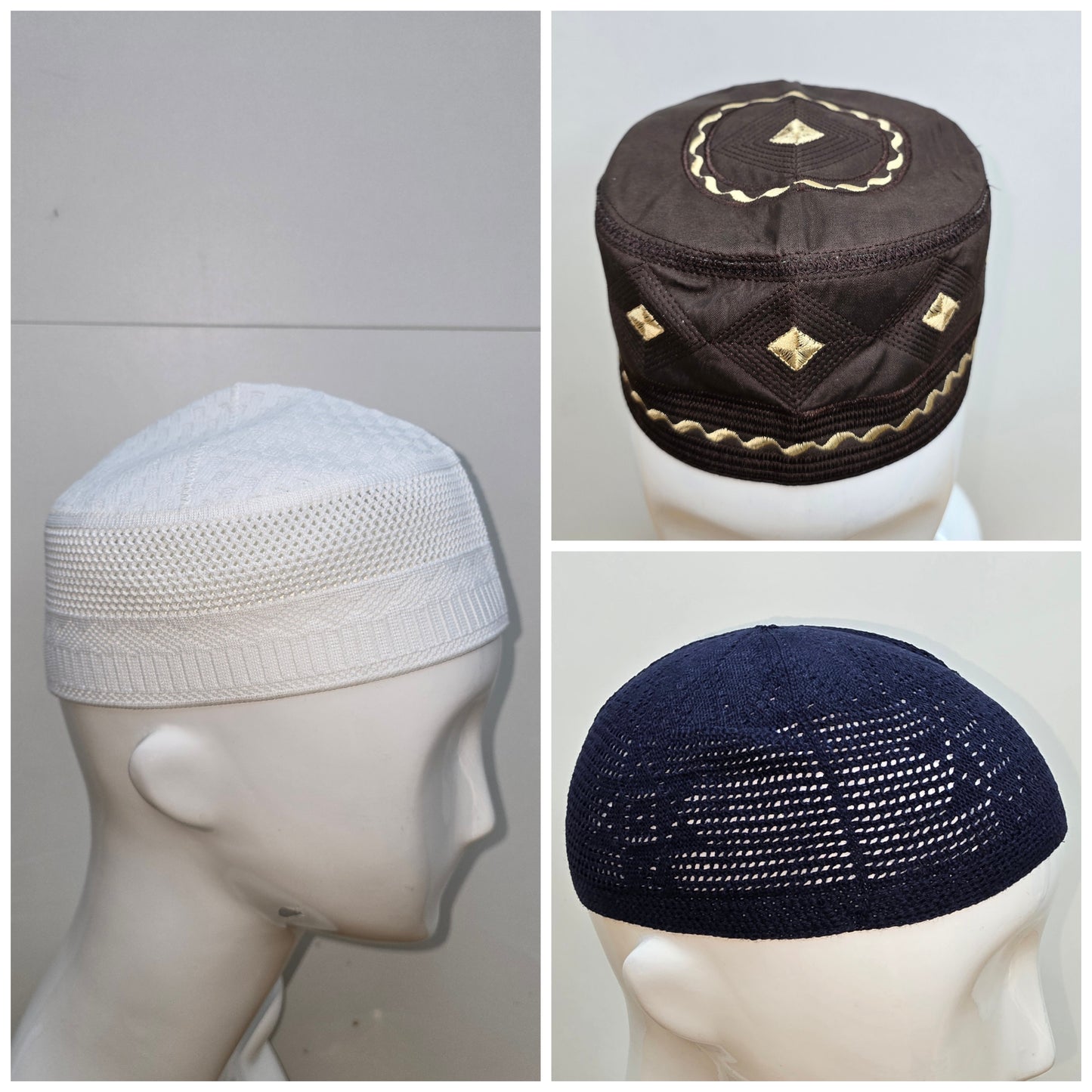 Men Islamic Skull Topi / Hat For Prayer Hat