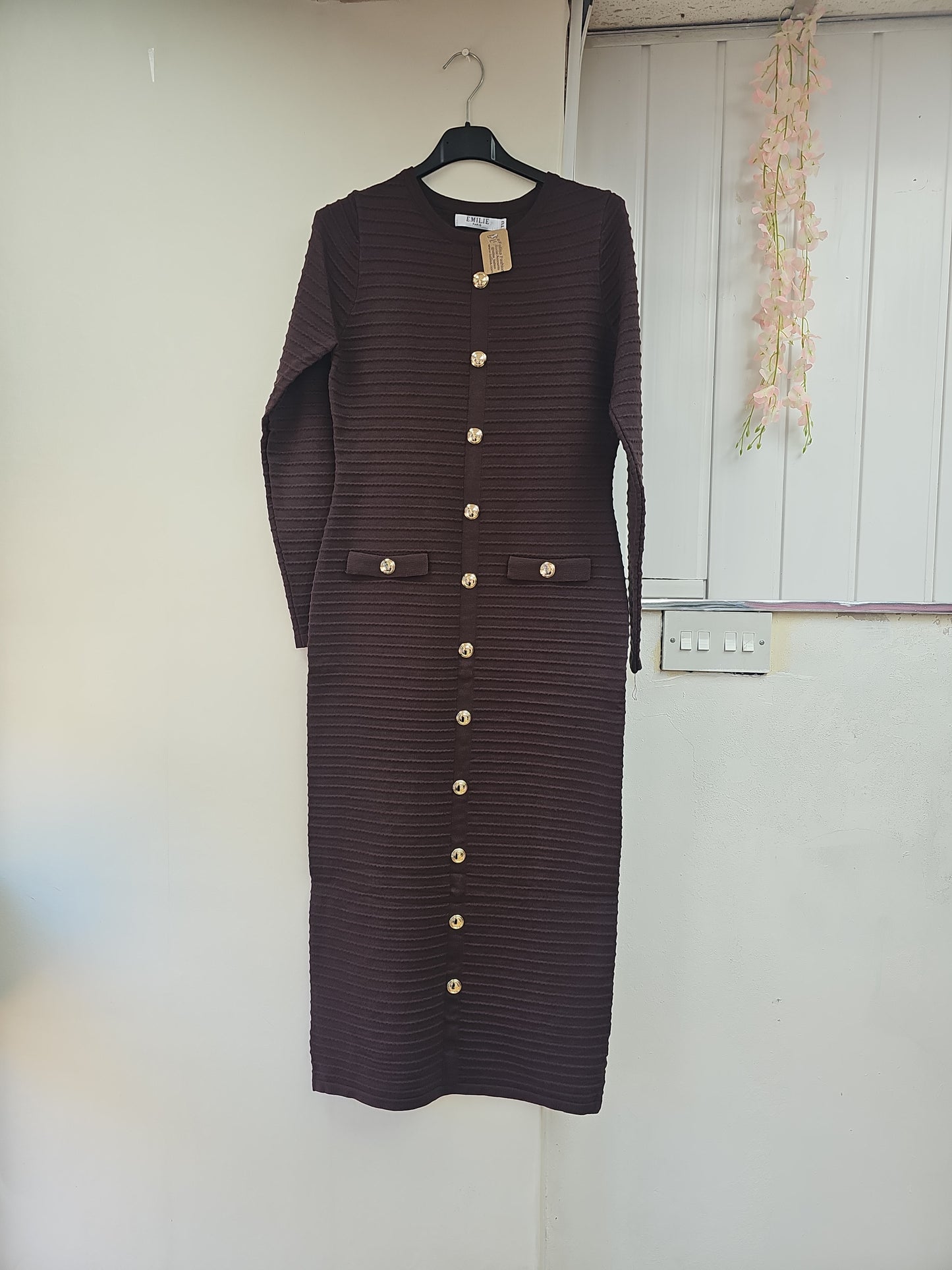 Autumn/Winter 2025 Collection: Elegant Casual High-End Hip-Hugging Long Sweater Dress, Women’s Autumn Tops & Womenswear Formal