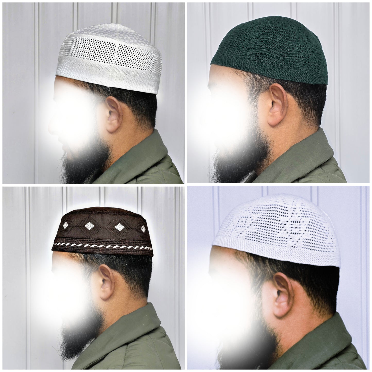 Men Islamic Skull Topi / Hat For Prayer Hat