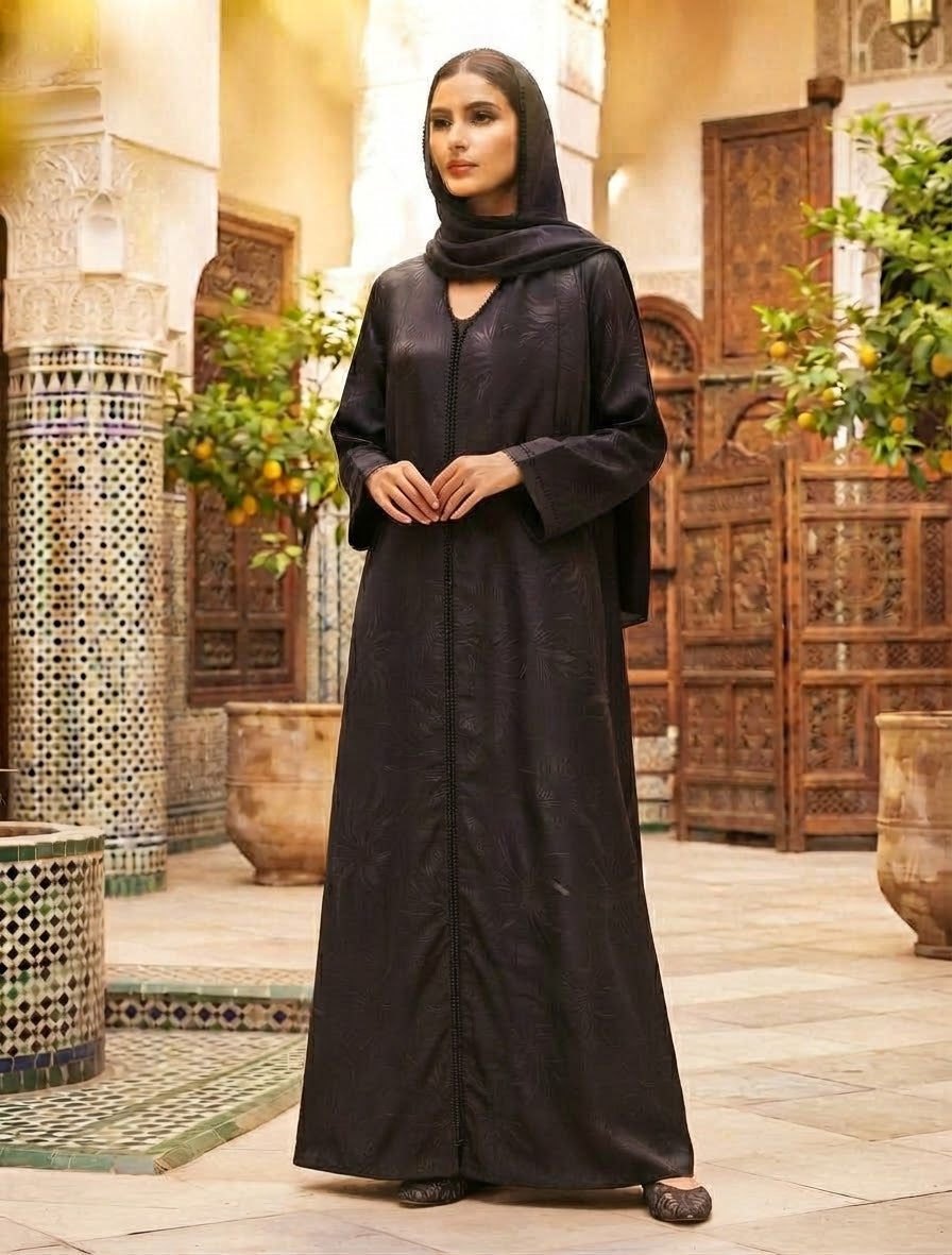 Fatiisa Dream Abaya Jacquard Abaya Elegant Modest Wear