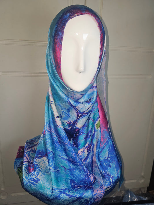 Water Print Silk Scarves