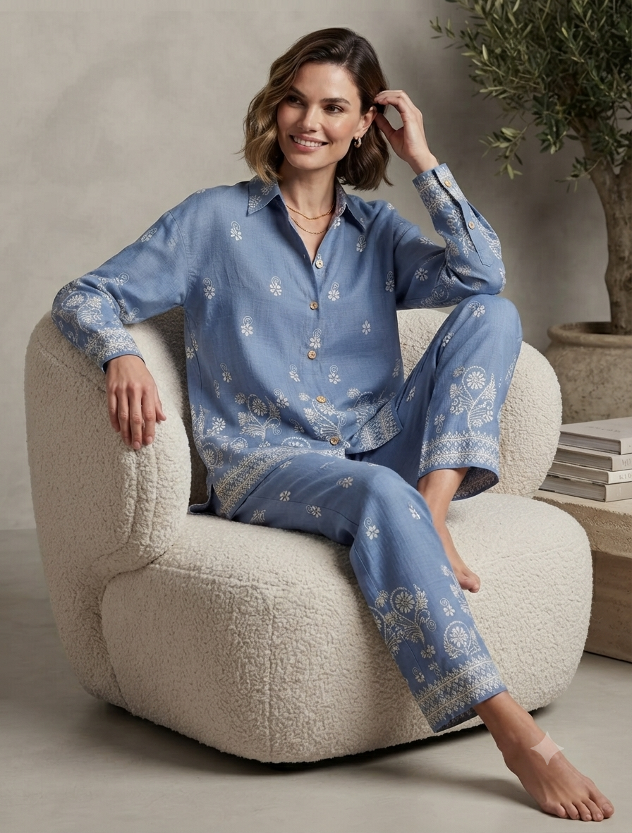 Boho Chic Embroidered Co-Ord Set