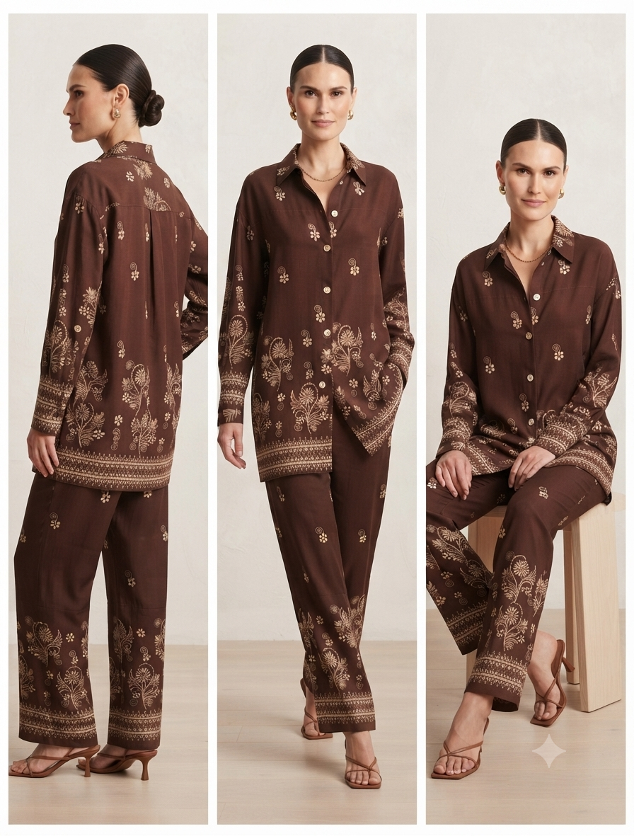 Boho Chic Embroidered Co-Ord Set