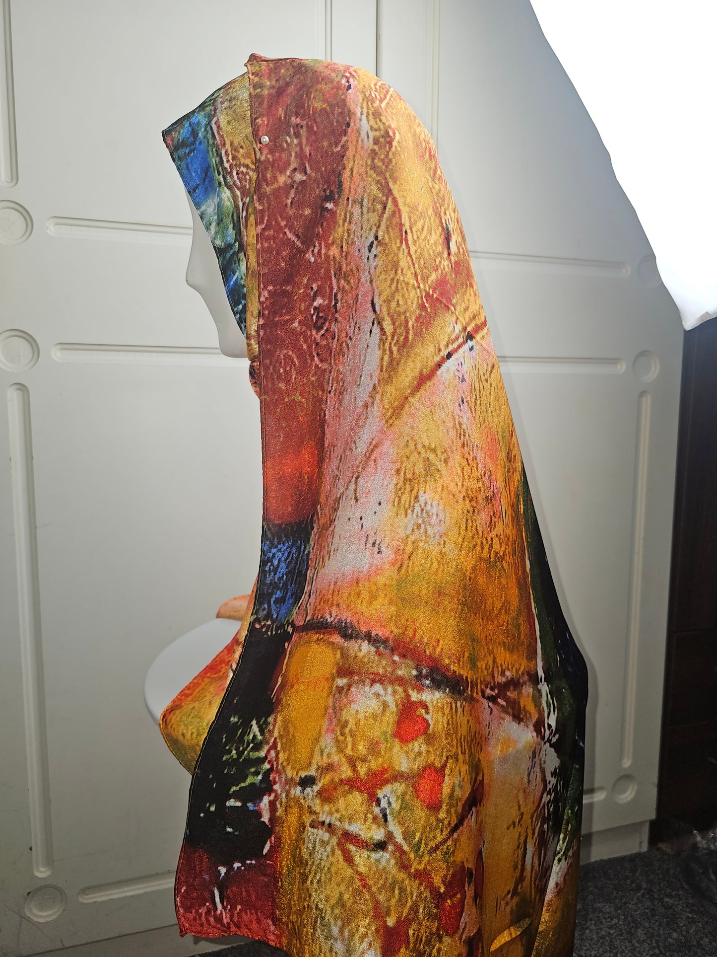 Water Print Silk Scarves