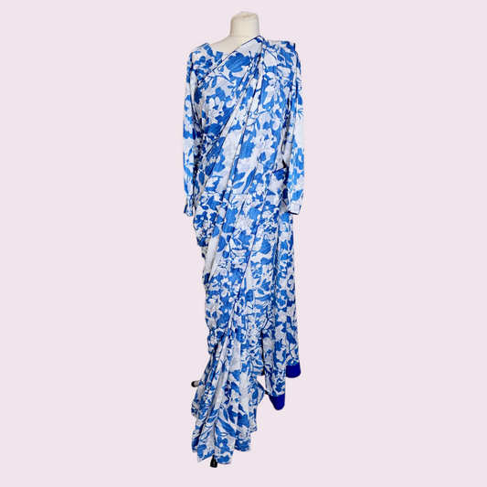 Printed satin Ready-Made saree