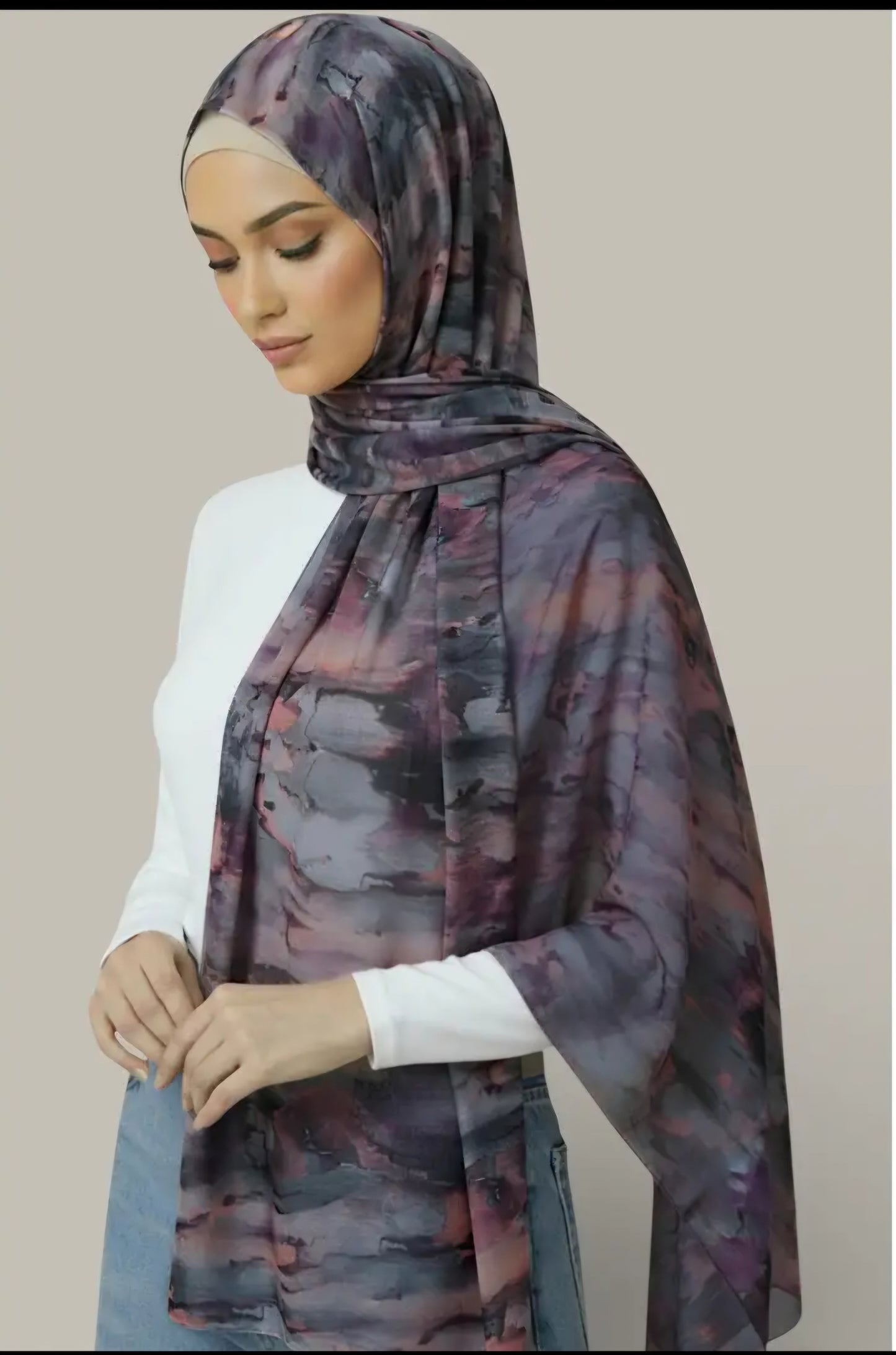 Water colour Floral Print Modal Hijabs